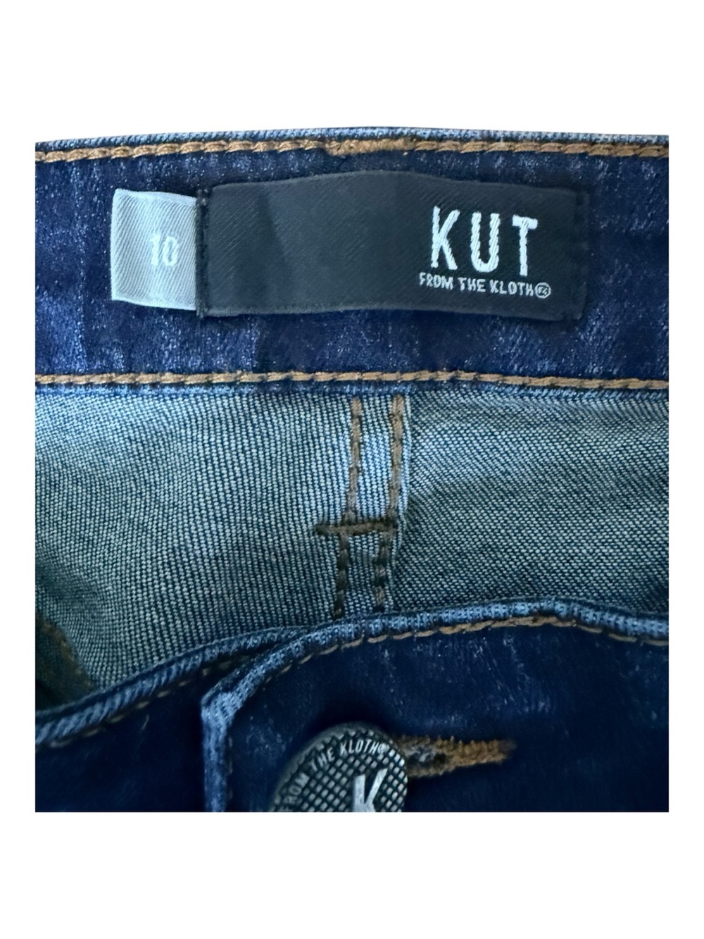 Kut from the Kloth Catherine Boyfriend Straight Leg Jeans in Dark Blue Wash - Picture 4 of 7